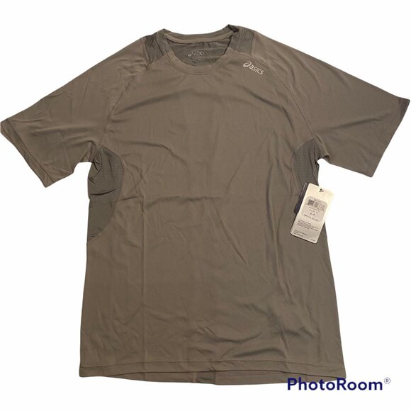 Asics Mens Small Favorite Short Sleeve Athletic Tee Top Gray NWT MR1684-36 - Picture 2 of 9